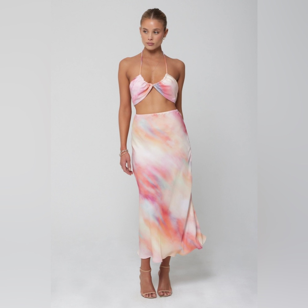 RESA Multicolor Halter Skirt Set